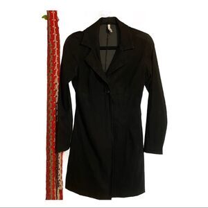 Forever 21 black double breasted maxi formal thin